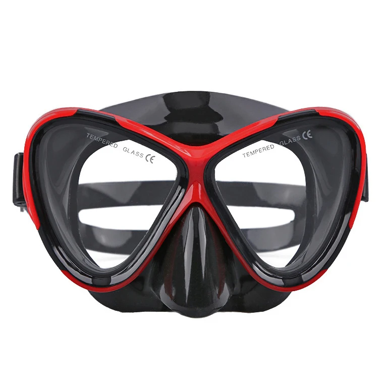 

Custom Logo Adult Silicone Diving Mask Tempered Glass Underwater Spearfishing Snorkeling Goggles, Black yellow red blue pink