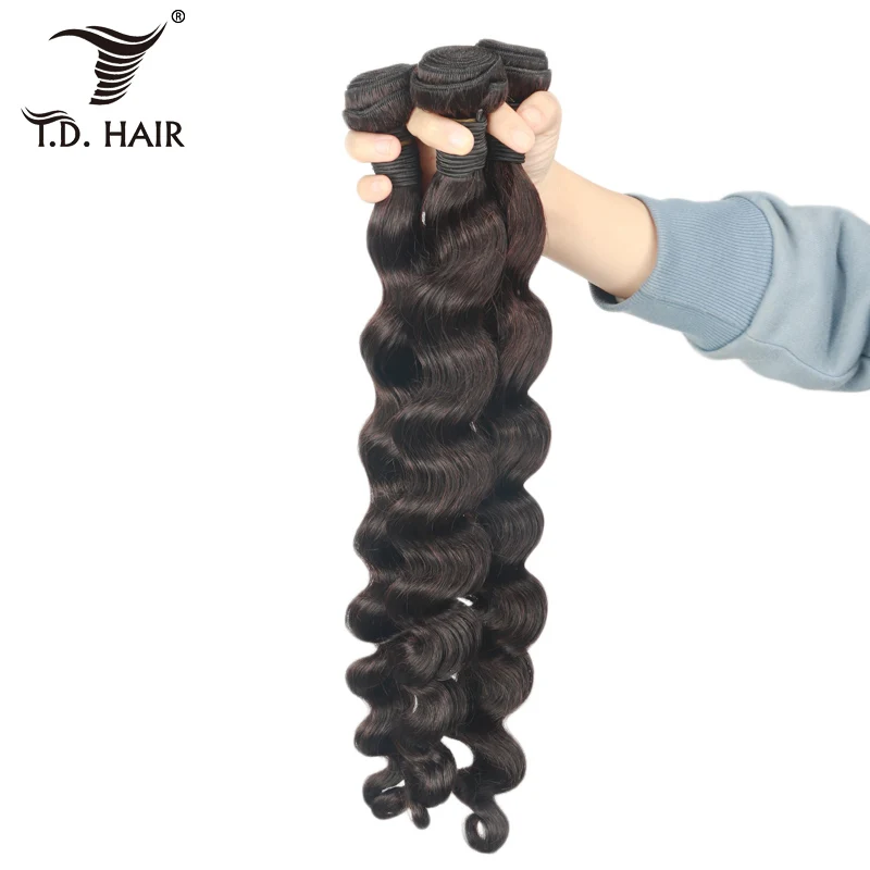 

100% Raw Unprocessed Brazilian Hair Bundle Loose Wave Natural Color 10A Grade 100% Virgin Human Hair Weave Human Hair