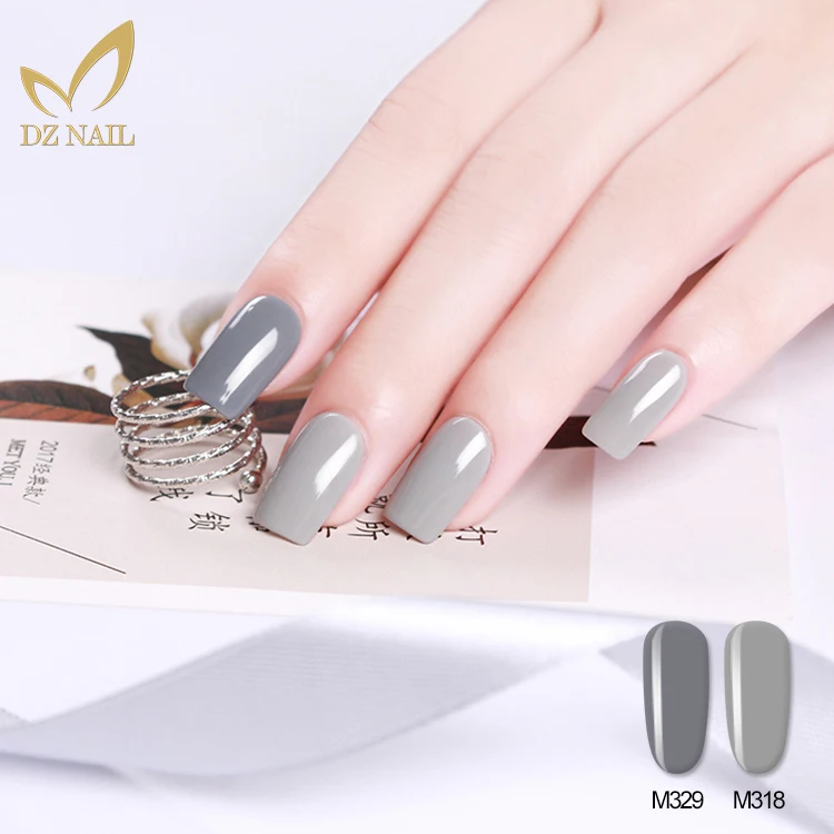 DZ Nail supplies uv led gel polish packaging sticker grey color soak off gel polish nail art