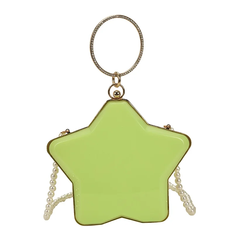 

2021 New product fashion casual style shoulder strap detachable acrylic shoulder bag for girls, Black, white, blue green, pink, purple