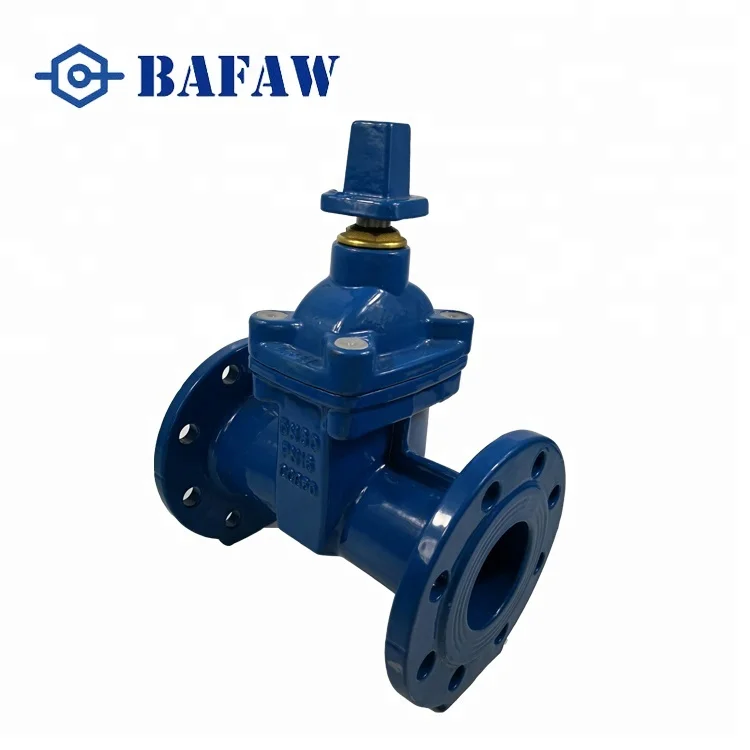 

DIN3352 F5 Ductile Iron Flanged Resilient Seated Gate Valve, Blue