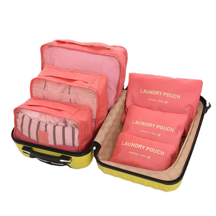 

Korean travel storage bag 6-piece travel storage bag waterproof clothing underwear sorting package