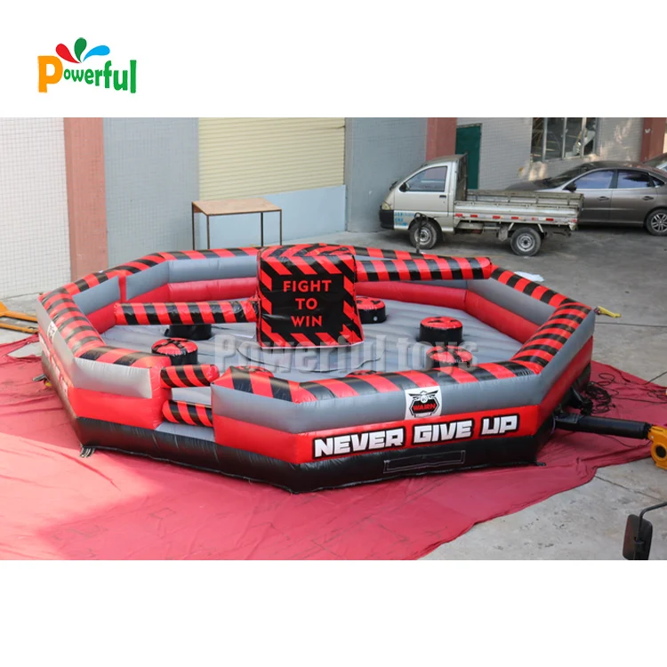 Outdoor wipeout sweeper meltdown game inflatable wipeout for sale
