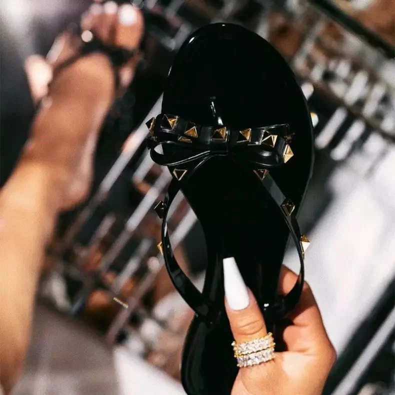 

Indoor and outdoor wear flat beach women flip flop sandals, Beige gold black grey plum light blue