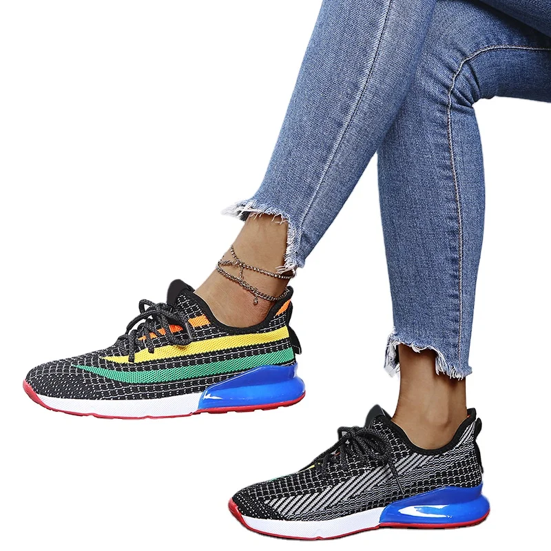 

Ladies' new autumn European and American breathable mesh shoes lace-up single shoes casual sports shoes, As shown in figure