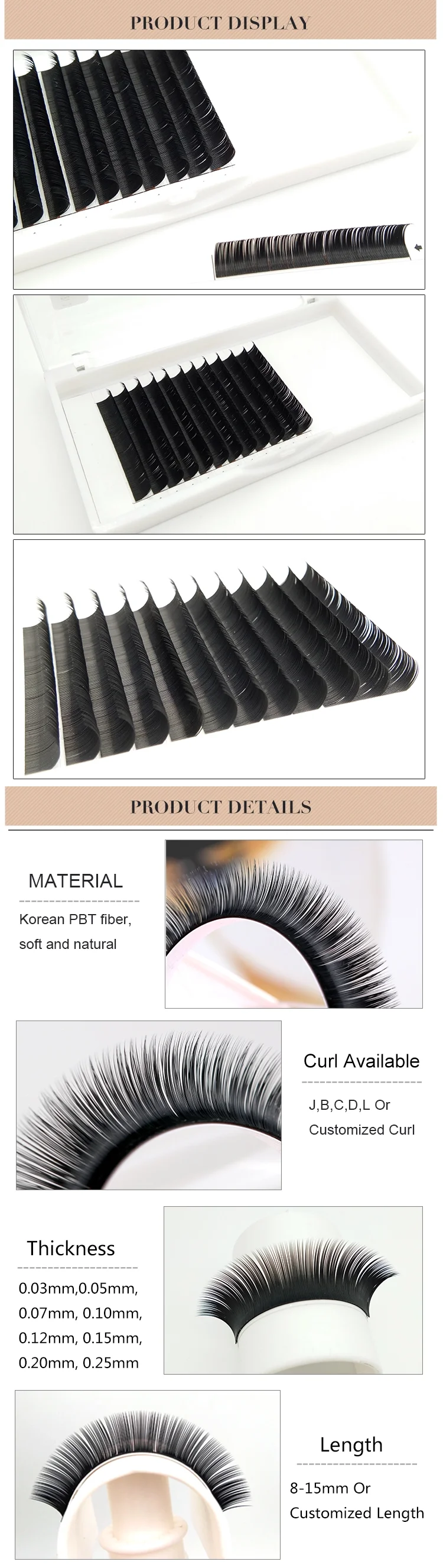 Lashex Jet Black Silk Individual Eyelash Extension J/b/c/cc/d/dd/m Curl