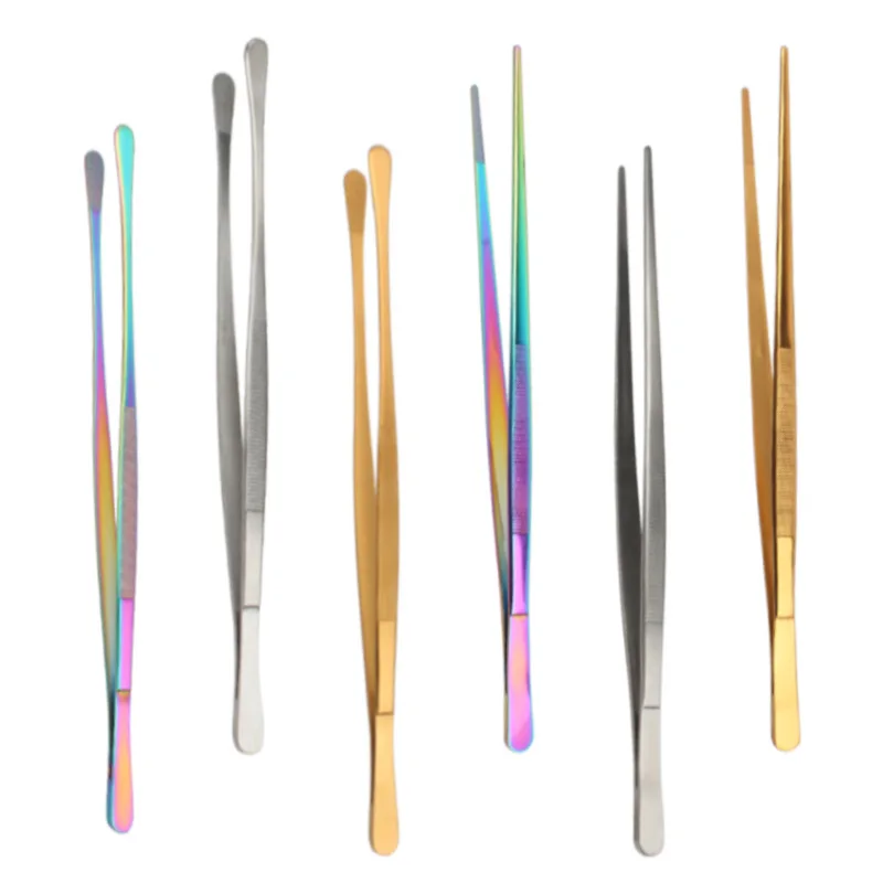 

High Quality Stainless Steel With Custom Large Tweezer 30cm Stainless Narrow Thin Pincer
