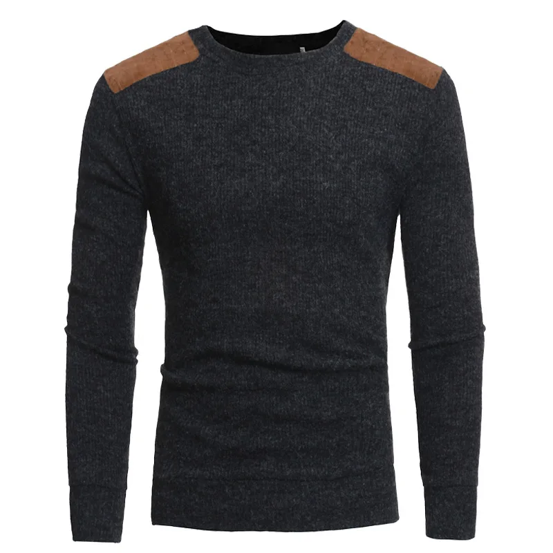 

Printed Autumn and Winter Autumn Men's Round Neck Casual Slim Knit Sweater