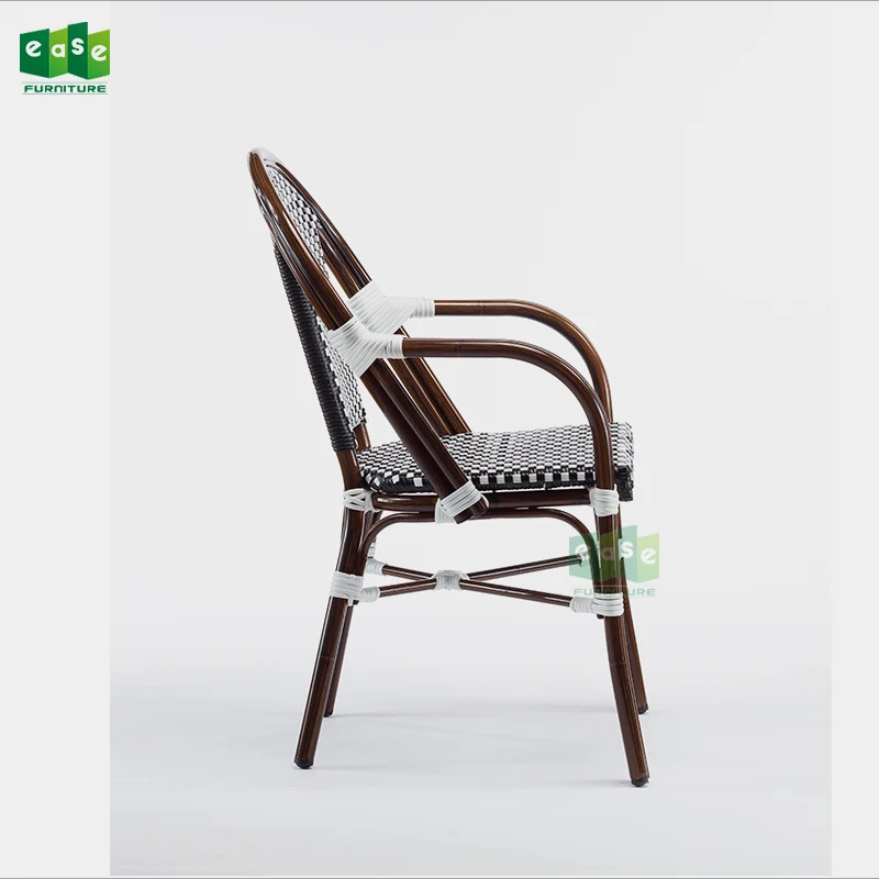 
European restaurant french bistro rattan cafe arm chairs (E200779 arm) 