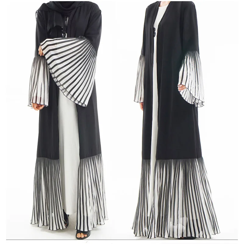 

2019 Latest Designs Islamic Muslim Dresses Chic Dubai Abaya, Black
