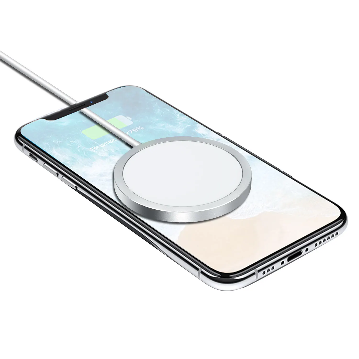 

15W Magnetic Wireless Charger Desktop Phone 12 ProMax Fast Wireless Charging, White