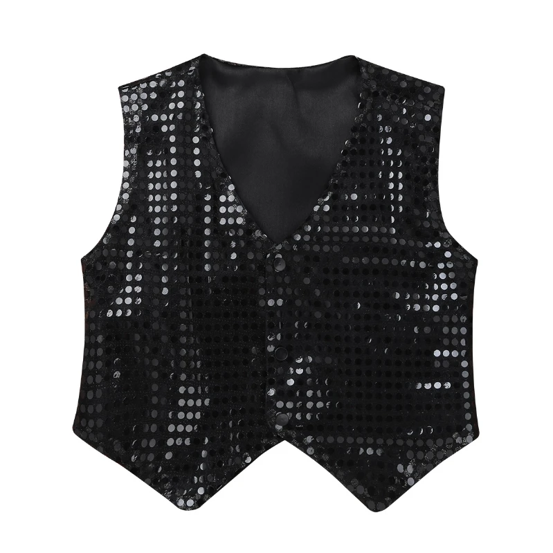 

Custom Boys Dance Hip Hop Jazz Stage Performance Costumes Girls Buttons Jacket Fancy Waistcoat