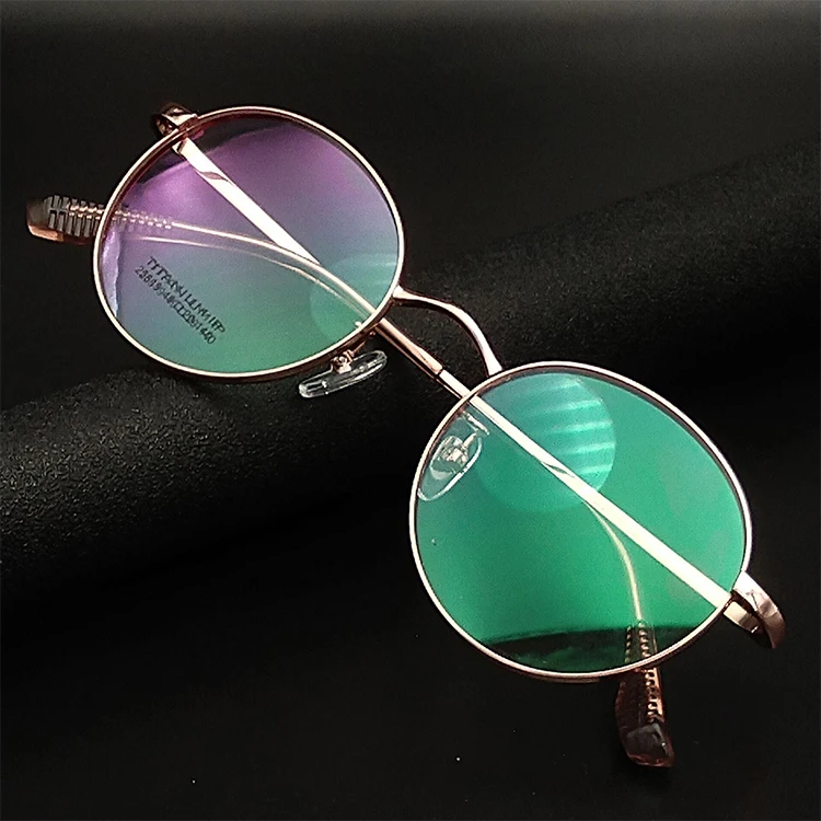 

Korean Trendy Spectacles Round Optical Glasses Women Men Beta Titanium Eyeglasses Frames