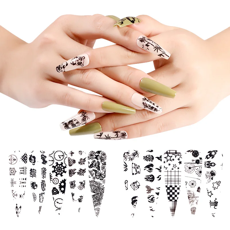 

Brand Logo Designer Nail Foil Valentine's Day Leopard Colorful Nail Art Transfer Foil