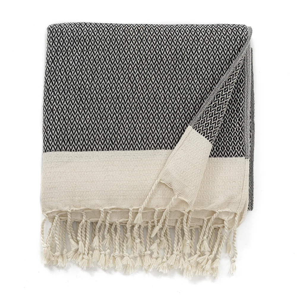 Wholesale Large Size 125*180CM Fleece Plain Style Soft Comfortable Eco-Friendly Anti-Static Quick Dry Cotton Throw Blanket 100%