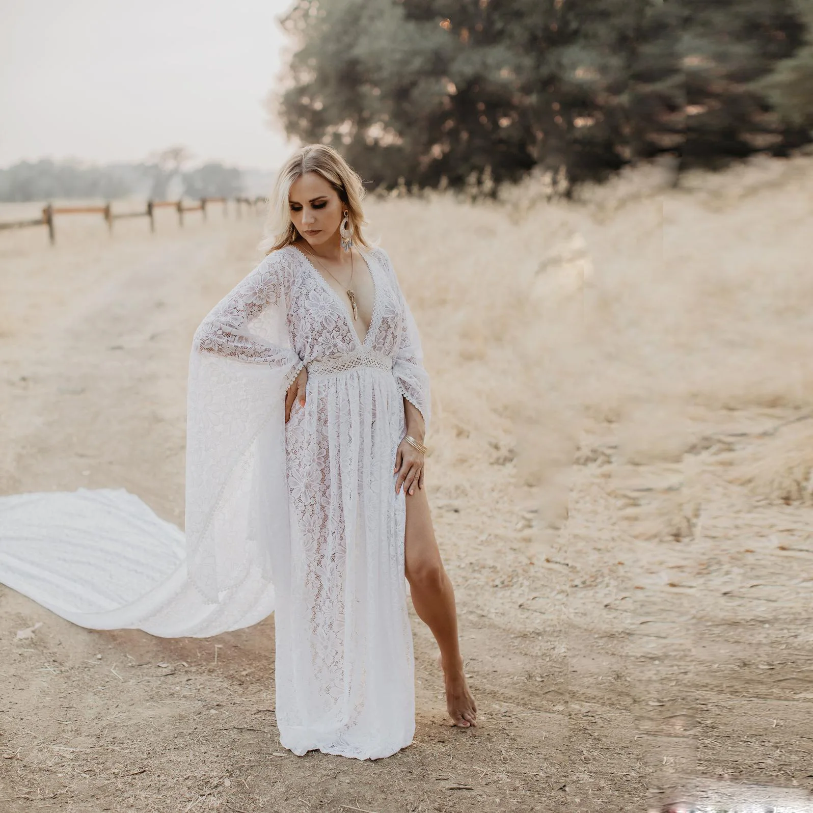 

2022 Wholesale Maternity Clothing Pregnant Woman Dress Sexy Lace Dress For Photo Shoot