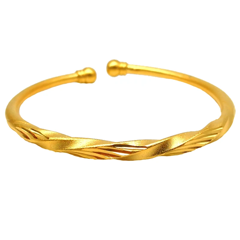 

Factory direct sales ethnic style beauty women bangle Amazon 24K gold plated bracelet wholesale