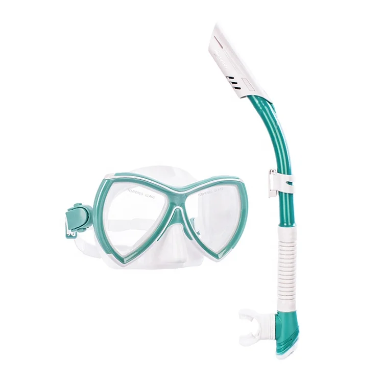 

Silicone wider vision swimming adult diving cool auto-clip mask snorkel set, Customized