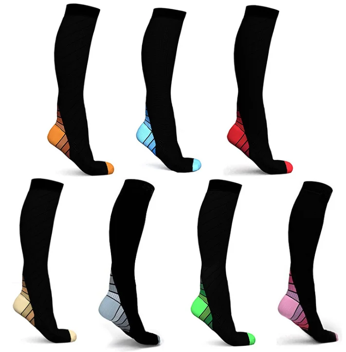 

Black Socks Compression Nurse Socks Medical Stockings for Runner, Custom color