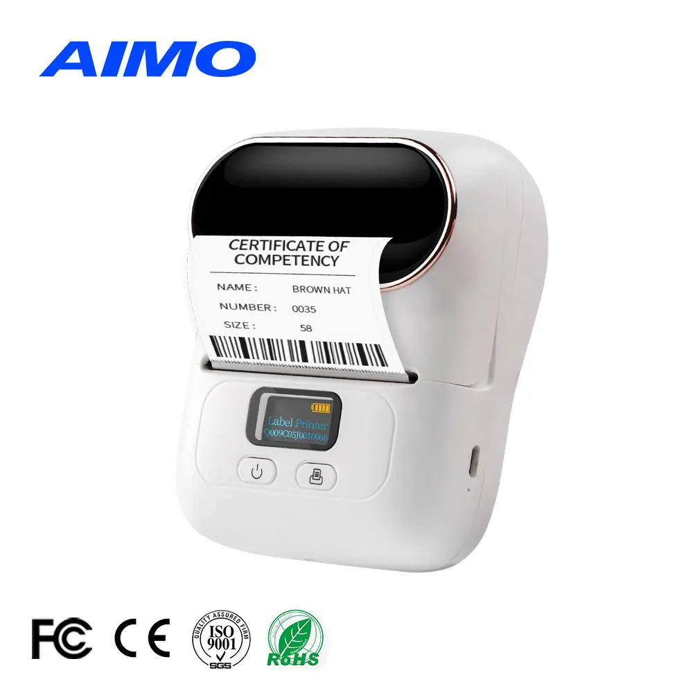 

Stocked Blue tooth Portable printer jewelry Thermal Sticker Handheld Mini 58mm Thermal Label Printer instant sticker printer