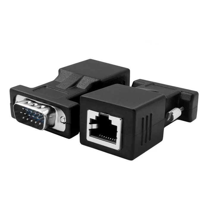 panel mount connector lan  ethernet adapter vga to rj45 converter