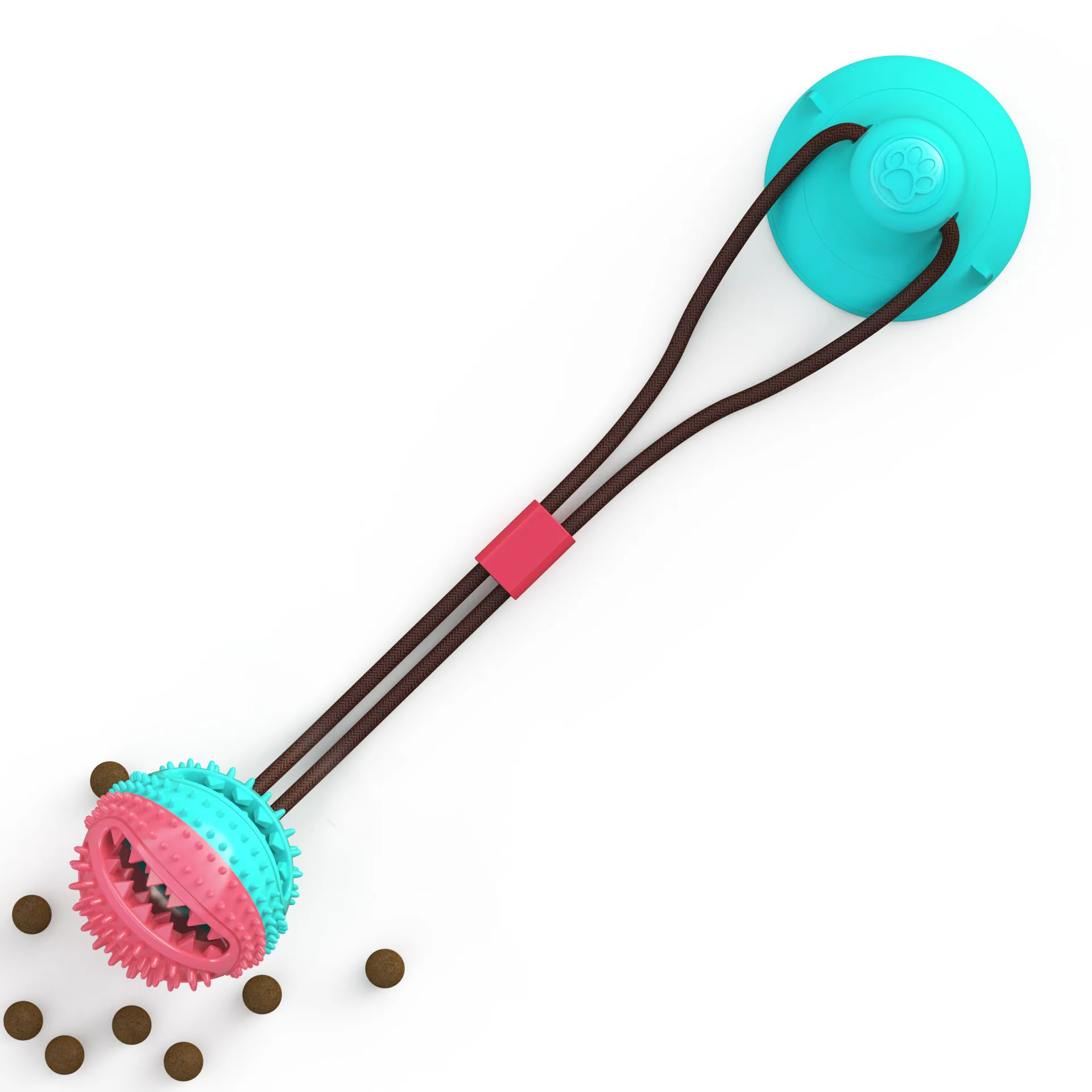 

Pet Toys Manufacturers Pet Rope Feeder Toys Dog Bite Toy with Suction Cup Doggy Pull Ball