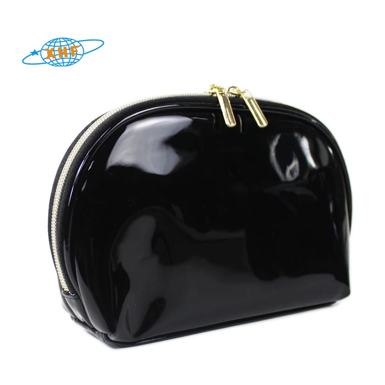 

Shiny pu Black Makeup Bag Beauty Cosmetics Bag In Store, Black,customized