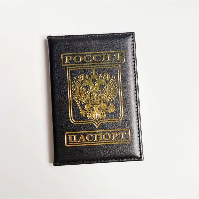 
Wholesale custom logo Russia Gilding High-end pink leather travel passport cover 