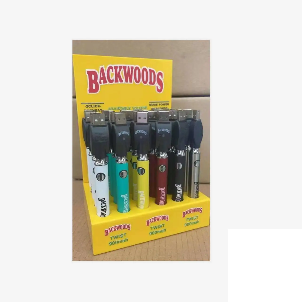 

backwoods display twist battery 900mah with display packaging