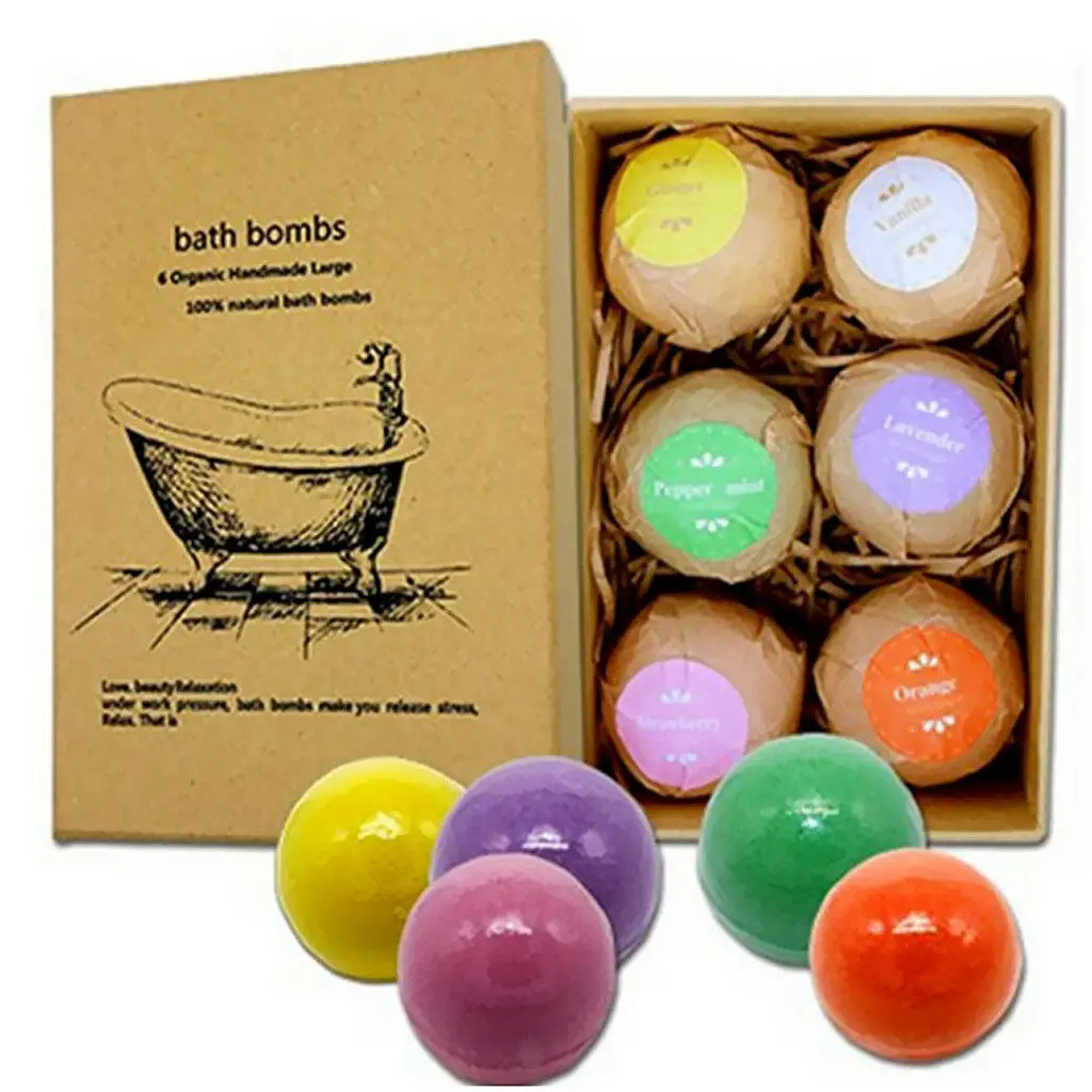 

Essential Oil Handmade Natural Organic Scented Bubble Balls Set Bath Bomb 12pcs Gift Bath Bomb Salt Sets, Multiple color