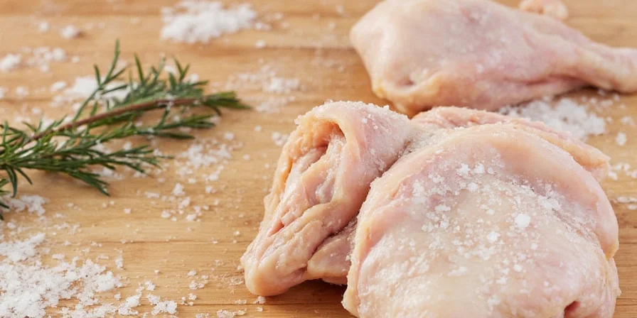 Side-by-side comparison of dry and wet brined chicken