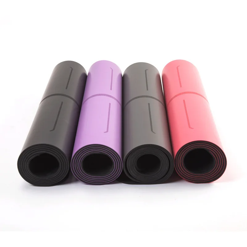 

Custom Position Line suede rubber yoga mat yoga mats eco friendly natural rubber pu rubber yoga mat, Customized color