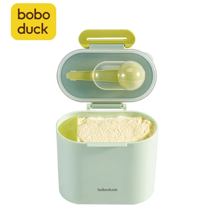 

600ML Baby Food Milk Powder Box With Spoon Plastic Bpa Free Portable Container Reusable Formula Dispenser Snack Box