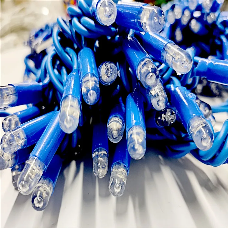 ad ningbo waterproof colorful wire 10M 100leds IP65 Connectable Festoon Lights Christmas Rubber Wire Led String Light