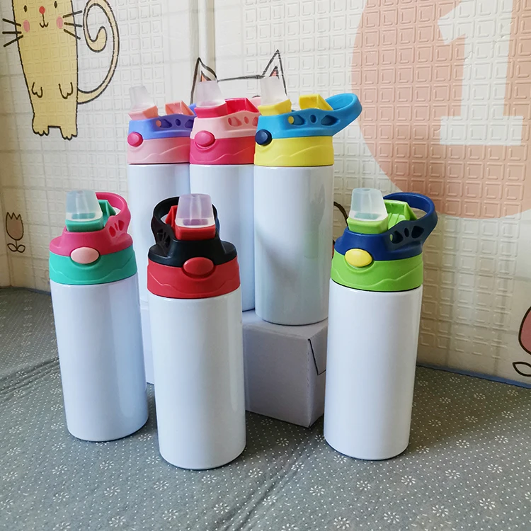

Hot selling 12oz double wall stainless steel vacuum insulated sublimation straight sippy water bottle kids tumbmler