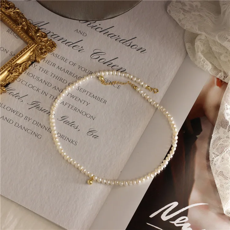 

CN0609 2021 Fashion Women Hot Selling Fresh Water Pearl Necklace Pearl Necklace Choker