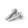 Hex Washer Head Plain Finish 410 Stainless Steel Self Drilling Screw