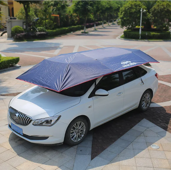 

4.2M Folding Portable Tent Sunshield car auto sunshade umbrella Protection Semi-automatic Waterproof Sun Shade Roof Cover E0297