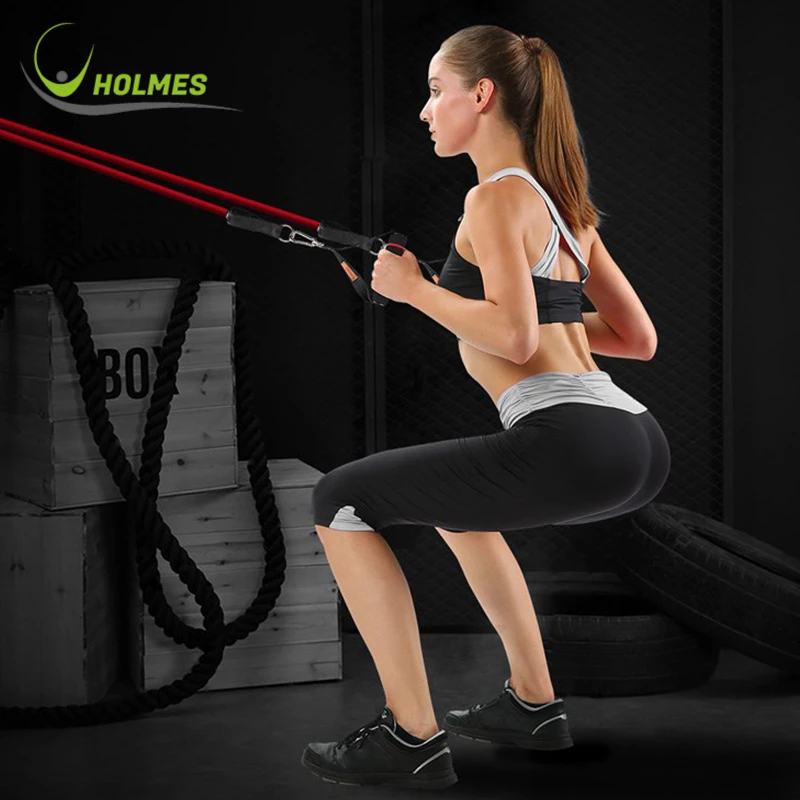 

11pcs Waist Fitness Handles Training Bands Exercise Gym Resistance Tubes Set