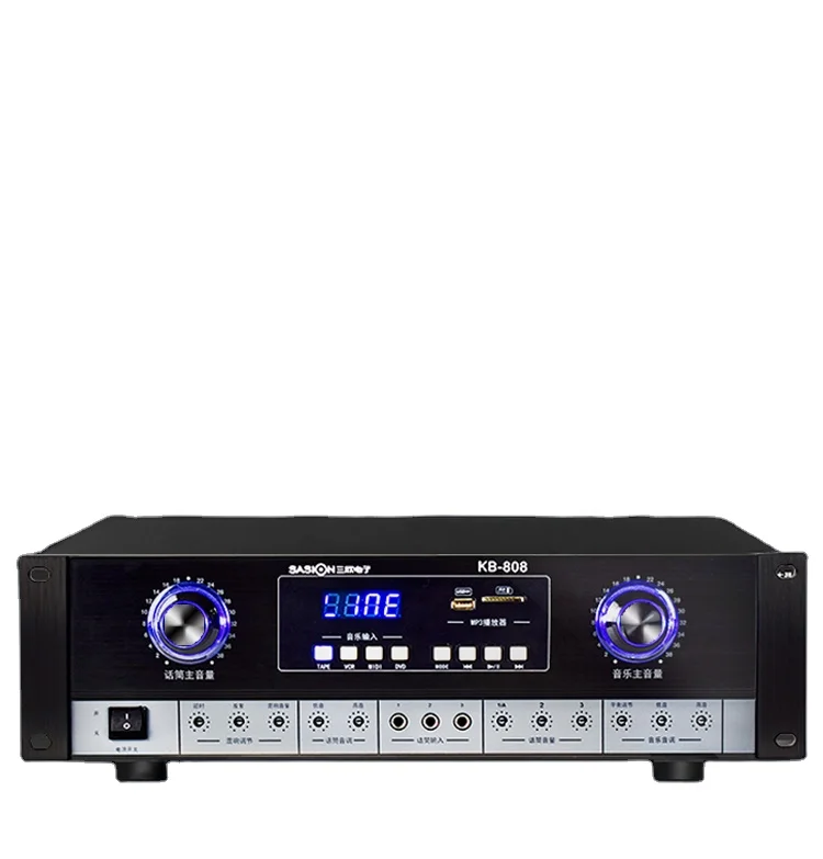 

AV-808 apmlifier with USB/SD/FM Radio tube amplifier, Black