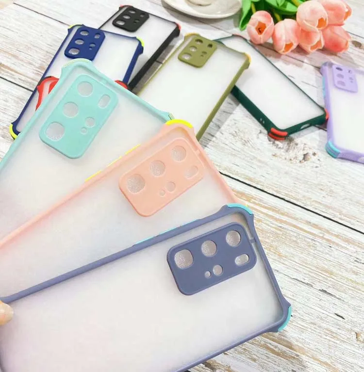 

Mixed Color Shockproof Colorful Key Airbag Skin Feeling Matte 2in1 PC TPU Phone Cover Case For Oppo A8 A31 2020 A52 A72 A92