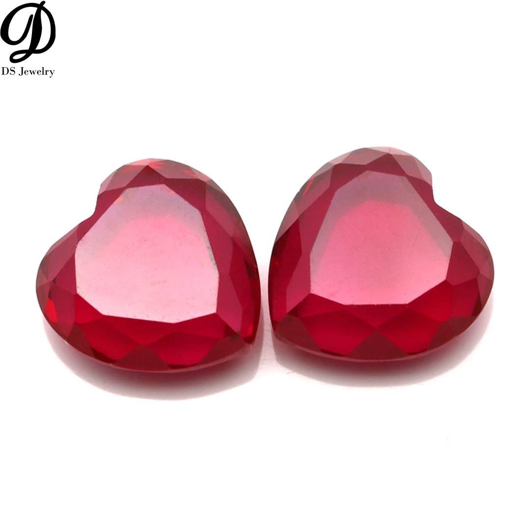 

Ruby5# red special cut heart-shaped synthetic ruby