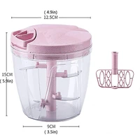 

Manual Food Processor Chopper 5 Blades Onion Chopper Garlic Chopper