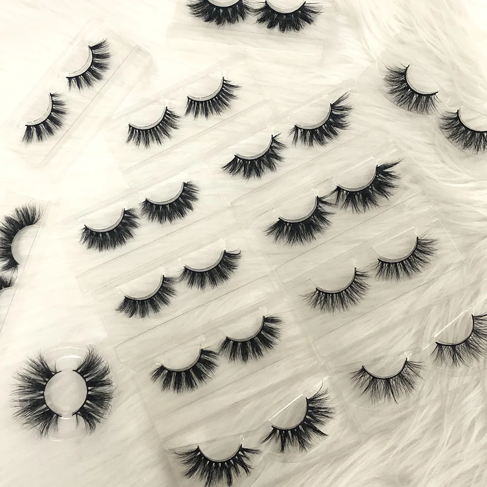 

handmade thick real mink fur 100% mink eyelashes, Black