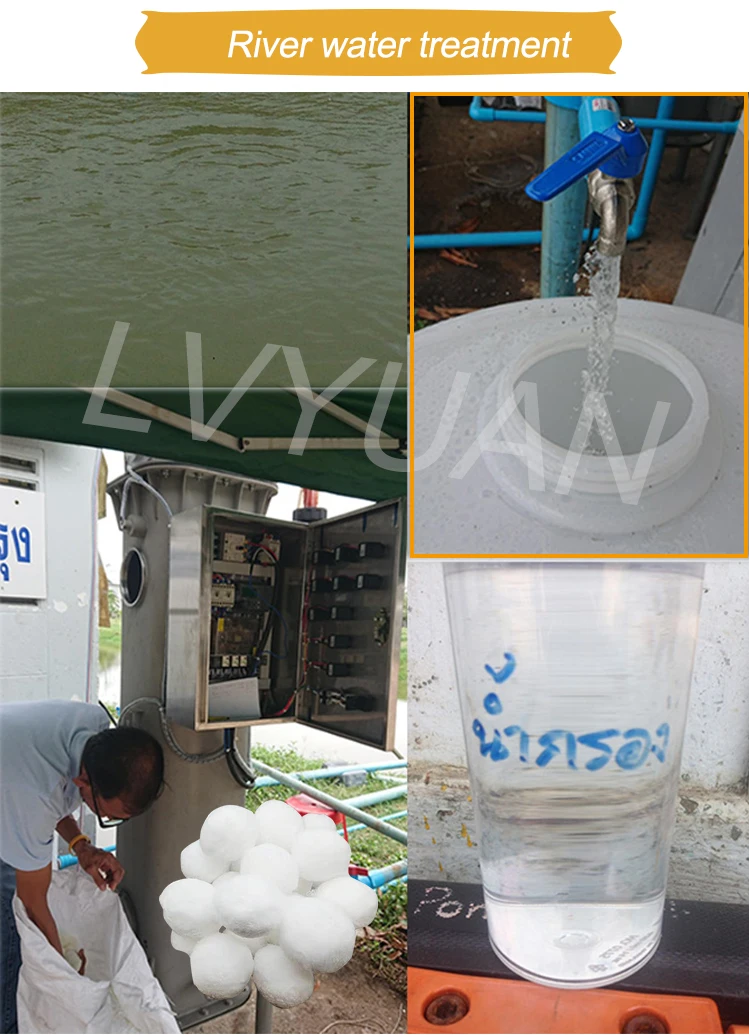 SGS/CE/AMZ/ISO9001 Passed Factory Fiber Ball Filter Media Filter Balls For Industry/Rain/River Water Treatment