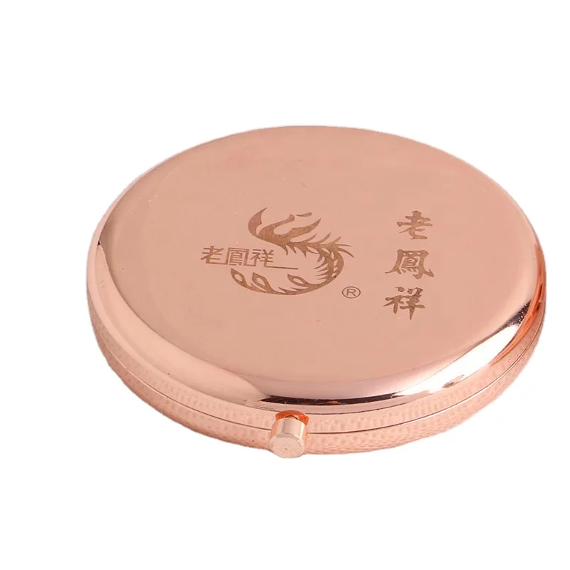 

Portable Round Folded Mirror Rose Gold Silver Pocket Mirrors Making Up for Personalized Gift, Rose gold , silver , gold, brown