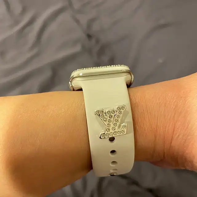 

MSPC Watch Strap Charms For Apple Watch Band for Series1-6 Magic Band Button on Silicone Band, Optional