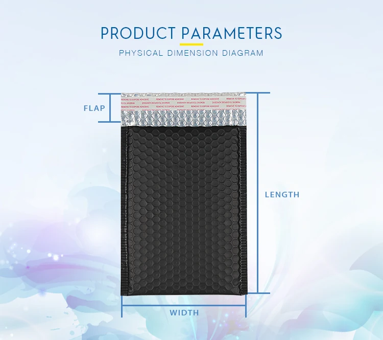 Wholesale Padded Envelope Custom Printed Matte Bulk Black Big Large