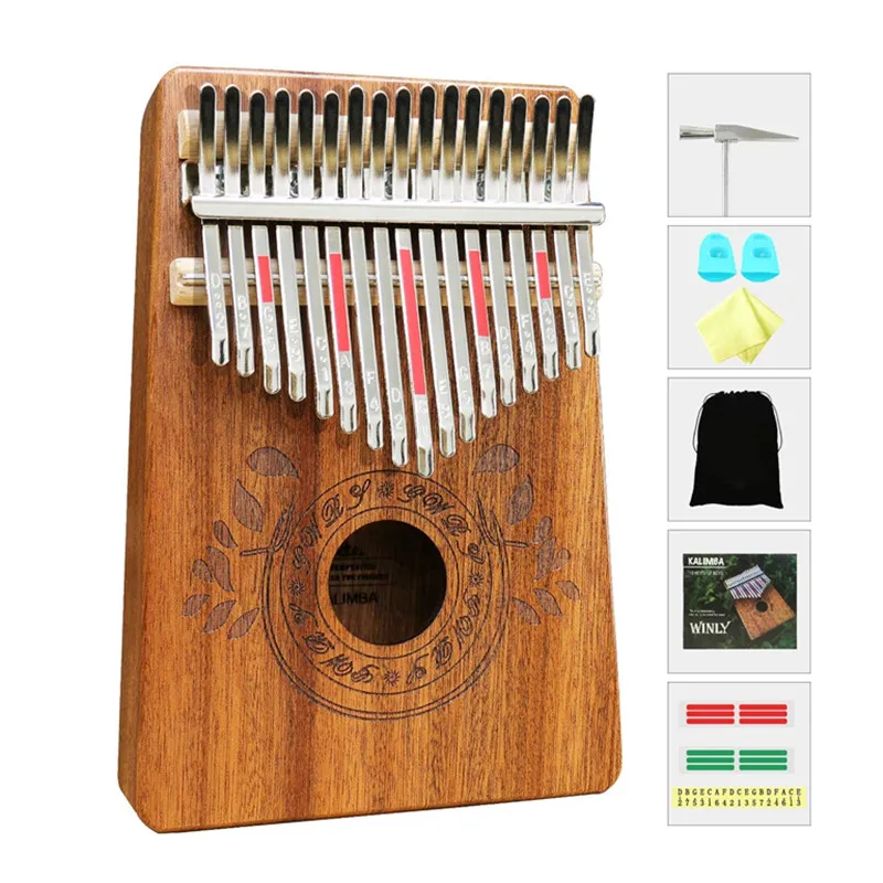 

Sapele kalimba musical instrument Kalimba 17 Keys Thumb Piano LKS-01
