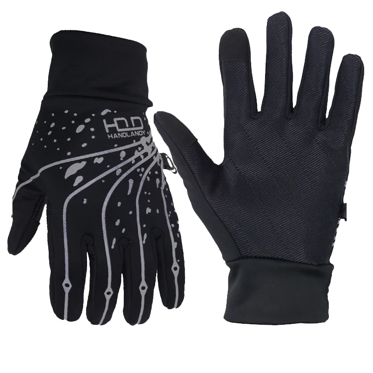 

Fit active sports bike gloves waterproof outdoor sports gloves warm touch screen gloves, Black